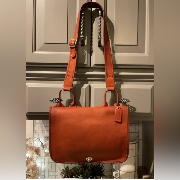 Coach Handbags - Coach Bonnie Cashin Suspender Bag Rust 9490